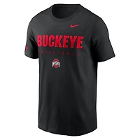 Men's Nike Black Ohio State Buckeyes 2025 Courtside Basketball Legend Dri-FIT T-Shirt