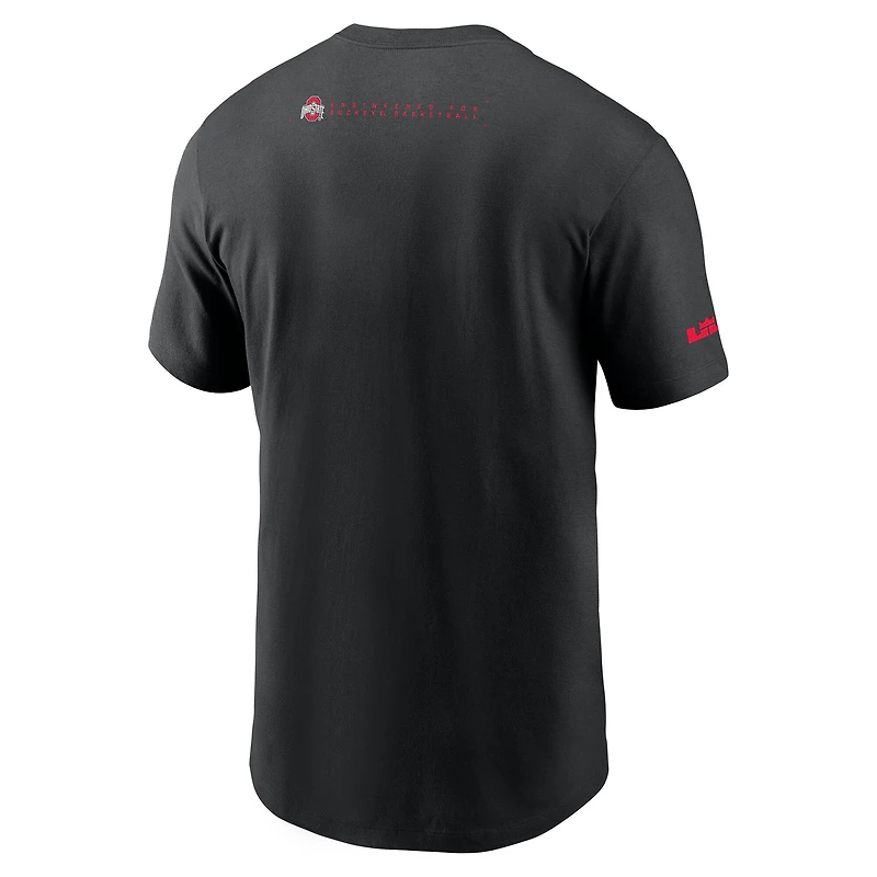 Men's Nike Black Ohio State Buckeyes 2025 Courtside Basketball Legend Dri-FIT T-Shirt