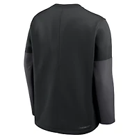 T-shirt Nike Scarlet Ohio State Buckeyes 2025 Sideline Coach Therma-FIT à manches longues pour homme