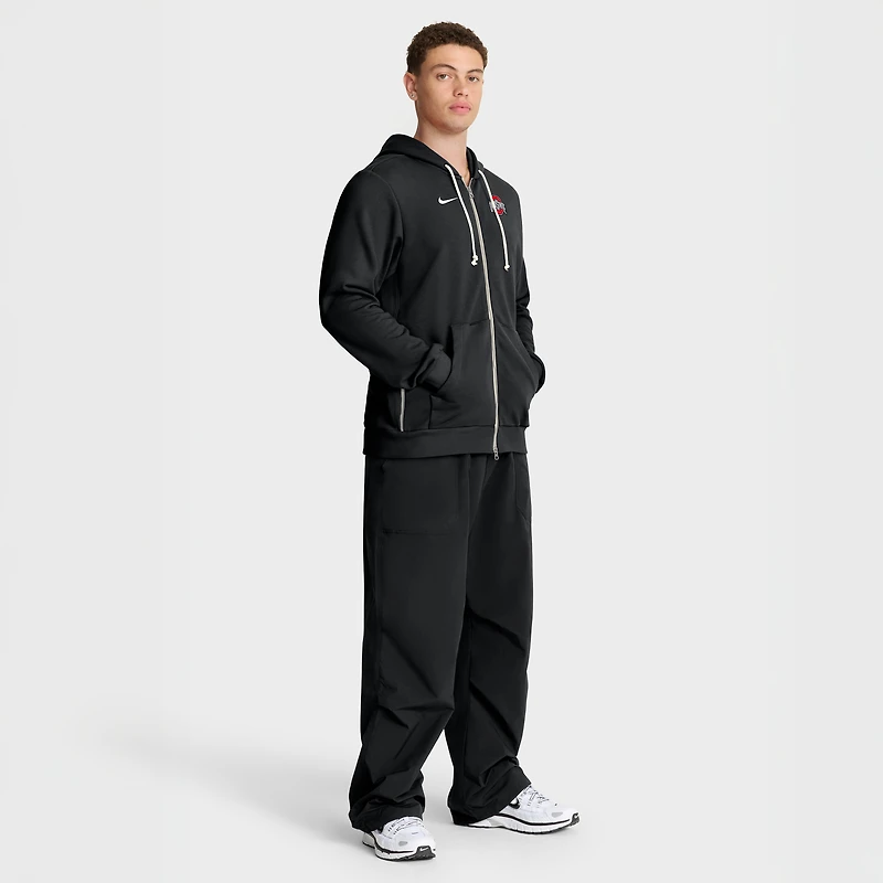 Men's Nike Black Ohio State Buckeyes 2025 Sideline Standard Issue Dri-FIT Full-Zip Hoodie