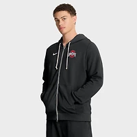 Sweat à capuche Nike noir Ohio State Buckeyes 2025 Sideline Standard Issue Dri-FIT pour homme avec fermeture éclair intégrale