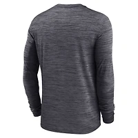 Men's Nike Black Ohio State Buckeyes 2025 Sideline Velocity Dri-FIT Long Sleeve T-Shirt
