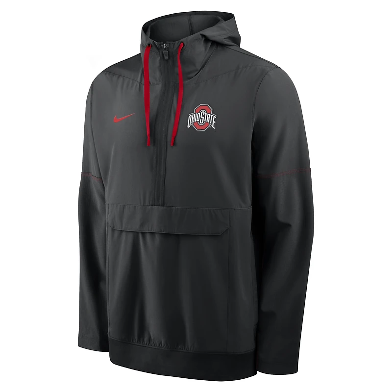 Veste anorak à demi-zip et capuche Nike Scarlet Ohio State Buckeyes 2026 pour homme