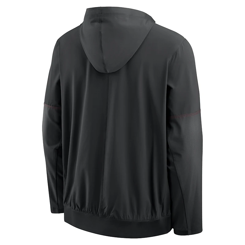 Men's Nike Scarlet Ohio State Buckeyes 2026 Sideline Anorak Half-Zip Hooded Jacket