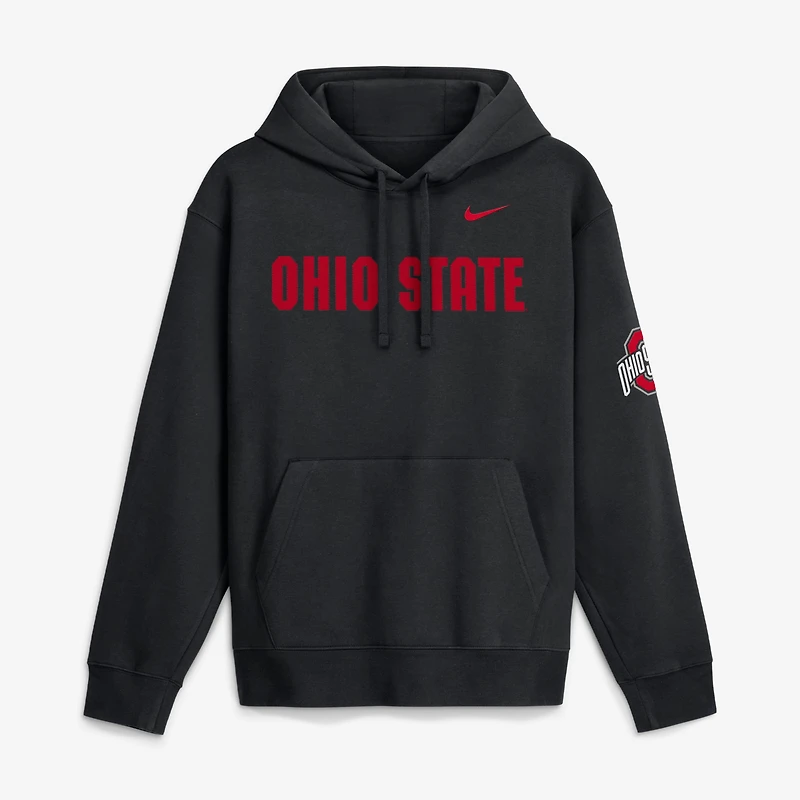 Sweat à capuche en polaire Nike Scarlet Ohio State Buckeyes 2026 Sideline Club pour homme