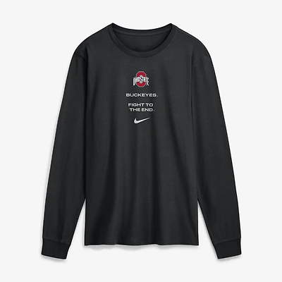 Men's Nike Scarlet Ohio State Buckeyes 2026 Sideline Dri-FIT Long Sleeve T-Shirt