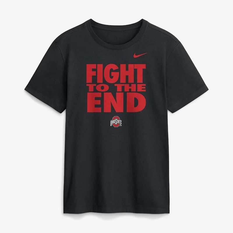 Men's Nike Black Ohio State Buckeyes 2026 Sideline Dri-FIT Slogan T-Shirt