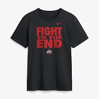 Men's Nike Black Ohio State Buckeyes 2026 Sideline Dri-FIT Slogan T-Shirt