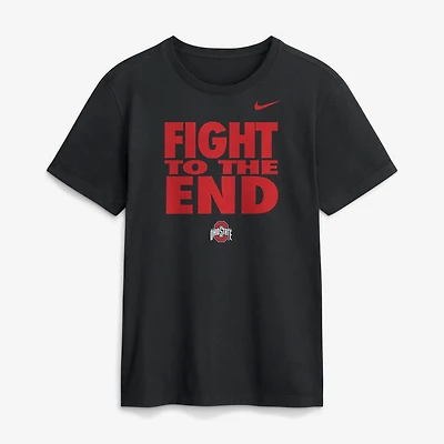 Men's Nike Black Ohio State Buckeyes 2026 Sideline Dri-FIT Slogan T-Shirt