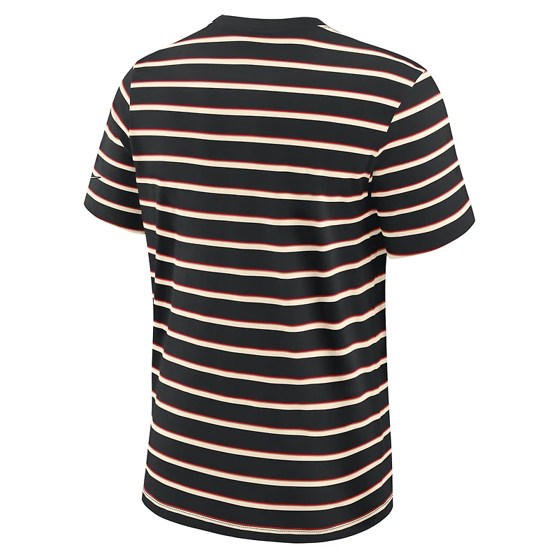 Men's Nike Black Ohio State Buckeyes Athletic Prep Legacy Summit Stripe T-Shirt