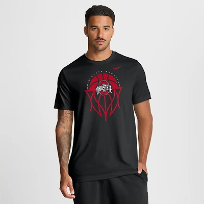 T-shirt Nike noir pour homme Ohio State Buckeyes Basketball Icon Legend Dri-FIT