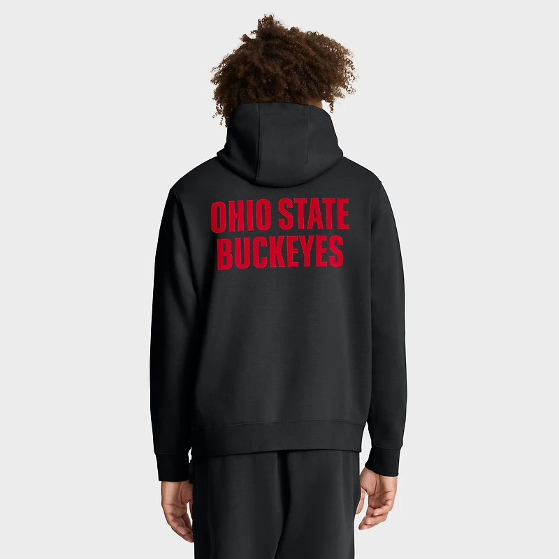 Men's Nike Black Ohio State Buckeyes Basketball Two-Hit Club Fleece Pullover Hoodie