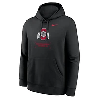 Men's Nike Black Ohio State Buckeyes Basketball Two-Hit Club Fleece Pullover Hoodie