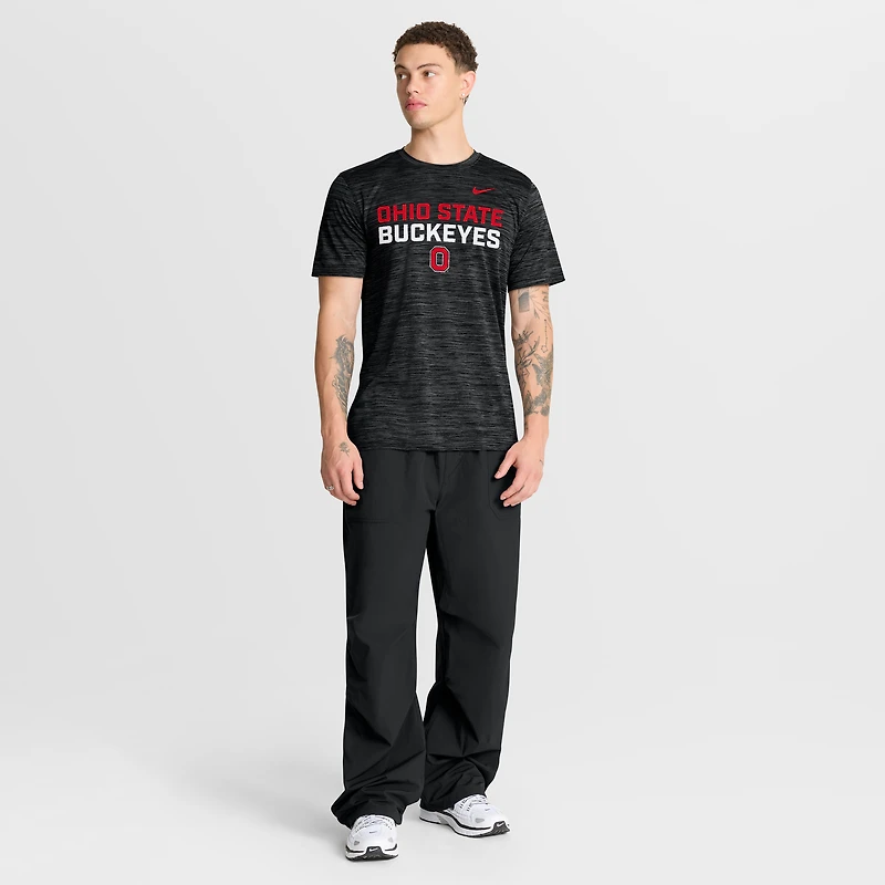 T-shirt Nike noir Ohio State Buckeyes Campus Center Stack Velocity Dri-FIT pour homme