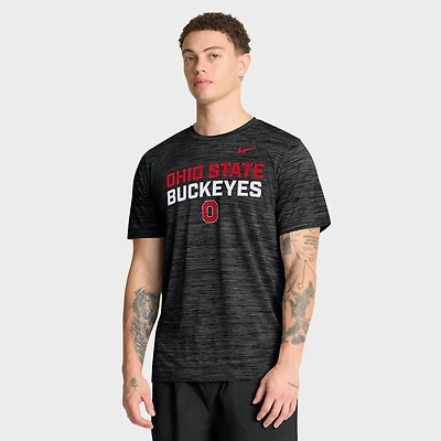 Men's Nike Black Ohio State Buckeyes Campus Center Stack Velocity Dri-FIT T-Shirt