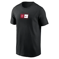 T-shirt Nike noir pour homme avec logo Swoosh sur le campus des Ohio State Buckeyes