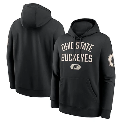 Men's Nike Black Ohio State Buckeyes Club Fleece Fashion Hoodie