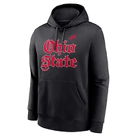 Men's Nike Scarlet Ohio State Buckeyes Old English Fleece Pullover Hoodie