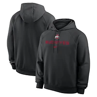 Men's Nike Black Ohio State Buckeyes Premium Performance Raglan Dri-FIT Hoodie