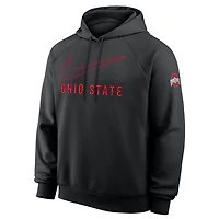 Men's Nike Black Ohio State Buckeyes Premium Raglan Dri-FIT Hoodie