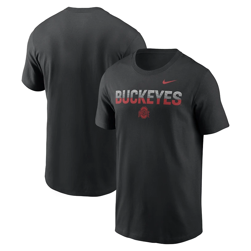 T-shirt Nike noir pour homme Ohio State Buckeyes Primetime Kinetic