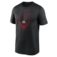 T-shirt Nike noir pour homme Ohio State Buckeyes Primetime Legend Football Icon Dri-FIT