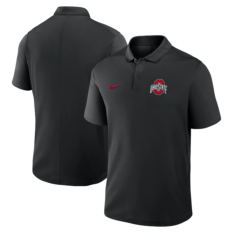 Polo Nike noir pour homme avec logo principal des Ohio State Buckeyes Primetime Victory