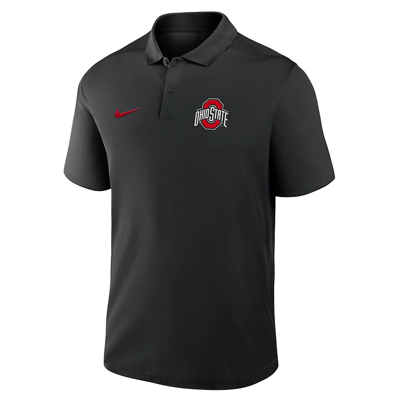 Polo Nike noir pour homme avec logo principal des Ohio State Buckeyes Primetime Victory