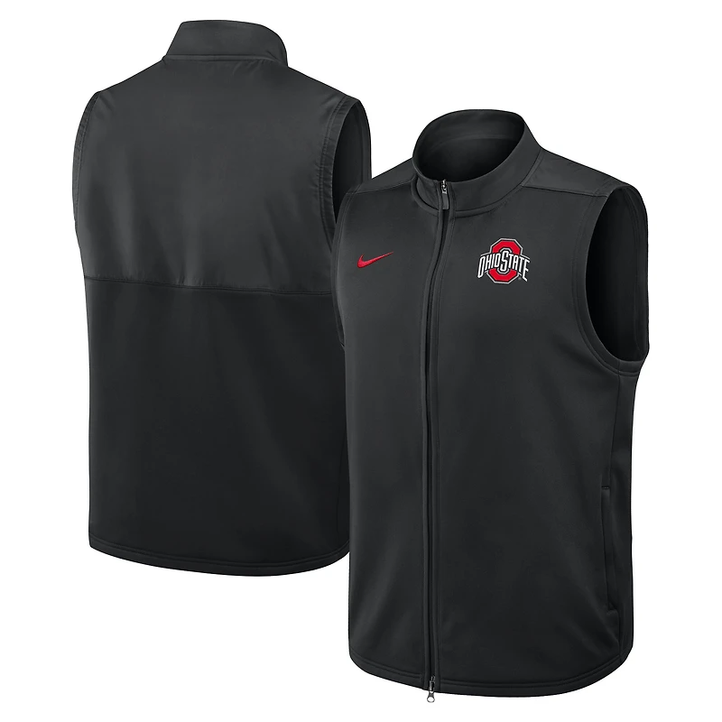 Men's Nike White Ohio State Buckeyes Primetime Victory Therma-FIT Full-Zip Vest