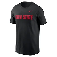 Men's Nike Black Ohio State Buckeyes Primetime Wordmark T-Shirt