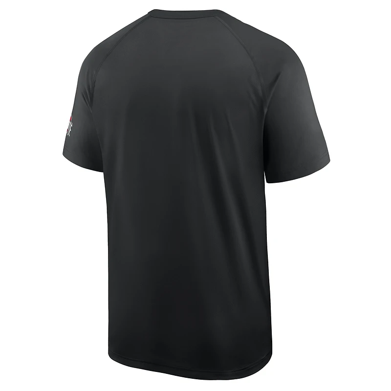 Men's Nike Black Ohio State Buckeyes Ready Raglan Premium Performance T-Shirt