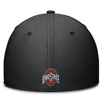 Casquette Nike noire Ohio State Buckeyes Rise THE Dri-FIT Flex pour homme