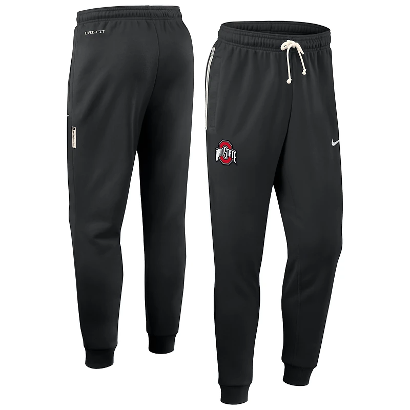 Pantalon Nike noir Ohio State Buckeyes Sideline Standard Issue Dri-FIT Taper pour homme