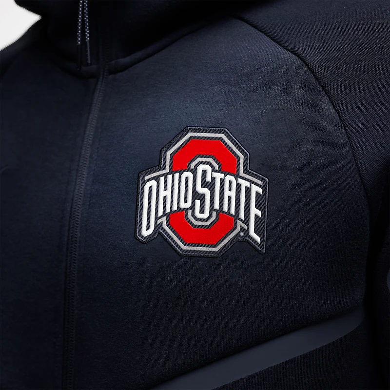Men's Nike Black Ohio State Buckeyes Tech Fleece Full-Zip Windrunner Hoodie