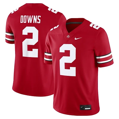 Maillot de match Nike Caleb Downs Scarlet Ohio State Buckeyes pour homme