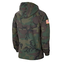 Men's Nike Camo Ohio State Buckeyes Military Pack Lightweight Hoodie Performance Full-Snap Jacket