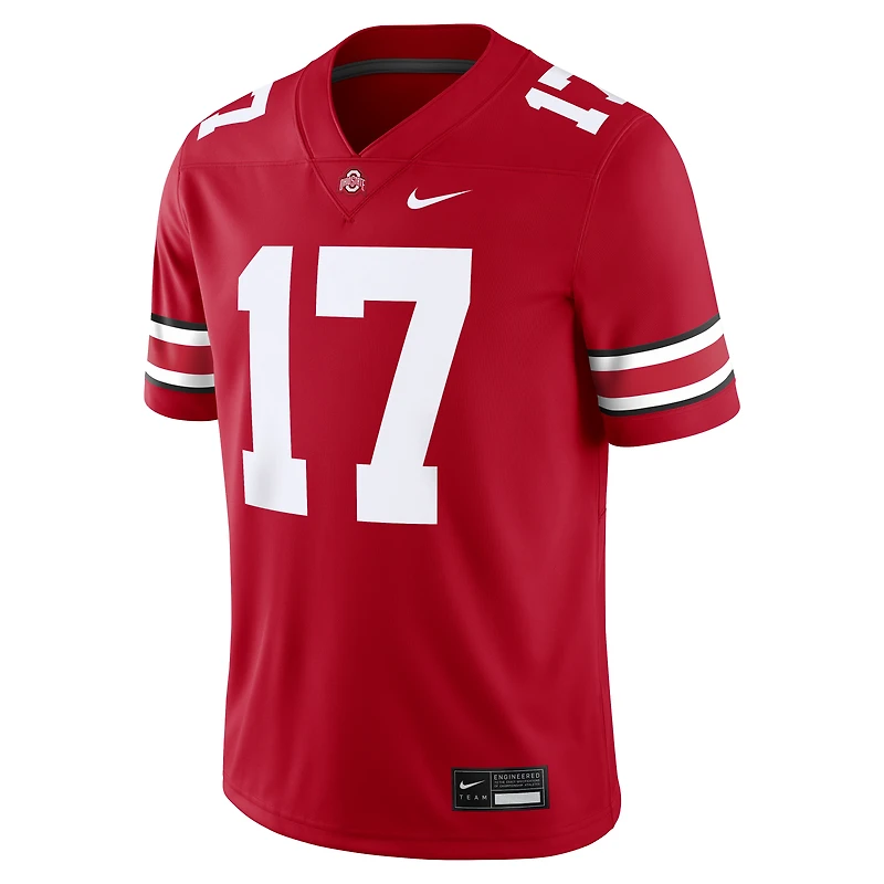 Maillot de match Nike Carnell Tate Scarlet Ohio State Buckeyes pour homme