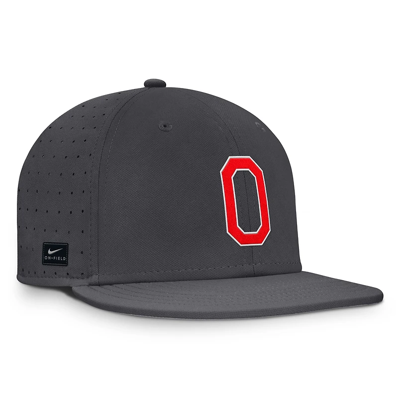 Men's Nike Charcoal Ohio State Buckeyes Dugout True Dri-FIT Fitted Hat