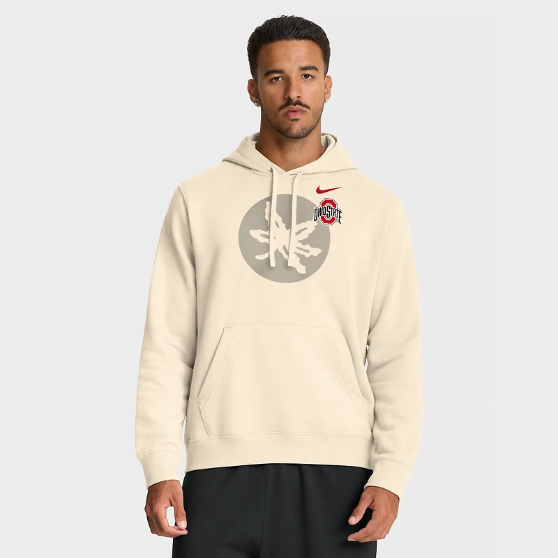Men's Nike Cream Ohio State Buckeyes Campus Shadow Hoodie