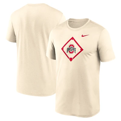 T-shirt Nike pour homme Ohio State Buckeyes Legend Baseball Icon Performance crème