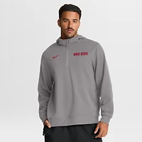 Men's Nike Gray Ohio State Buckeyes 2025 Coaches Premium Dri-FIT Quarter-Zip Hoodie