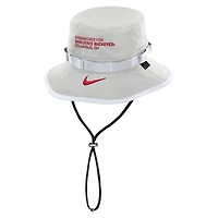 Men's Nike Gray Ohio State Buckeyes 2025 Sideline Apex Boonie Performance Bucket Hat
