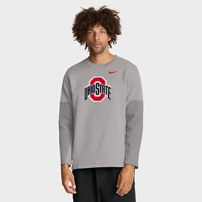 Men's Nike Ohio State Buckeyes 2025 Sideline Coach Therma-FIT Long Sleeve T-Shirt