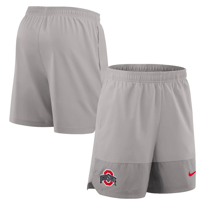 Men's Nike Gray Ohio State Buckeyes 2025 Sideline Dri-FIT Shorts