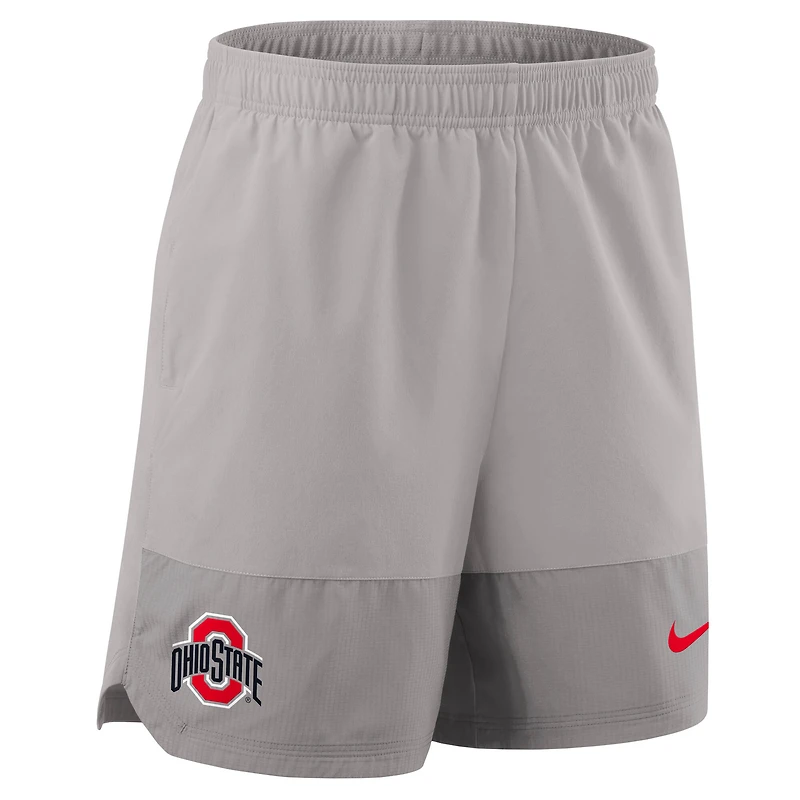 Men's Nike Gray Ohio State Buckeyes 2025 Sideline Dri-FIT Shorts