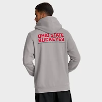 Sweat à capuche Nike gris Ohio State Buckeyes 2025 Sideline Standard Issue Dri-FIT entièrement zippé pour homme