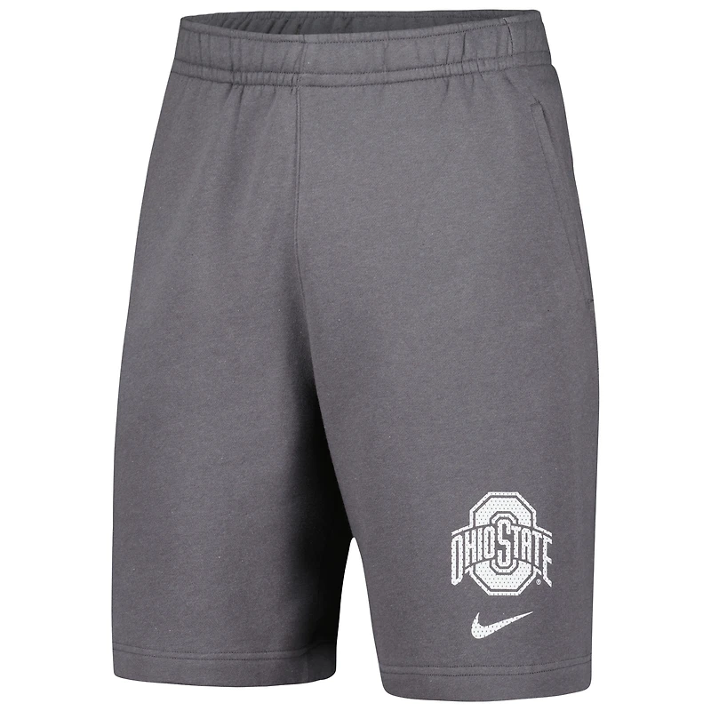 Men's Nike Gray Ohio State Buckeyes Fleece Shorts