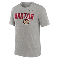 Men's Nike Heather Gray Ohio State Buckeyes Campus Local Tri-Blend T-Shirt