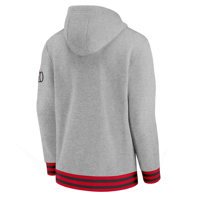Men's Nike Heather Gray Ohio State Buckeyes Legacy Retro Pullover Hoodie