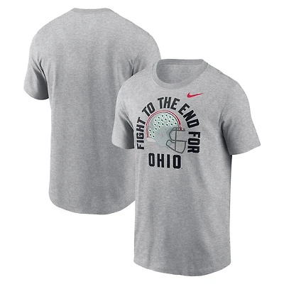 Men's Nike Heather Gray Ohio State Buckeyes Local Song T-Shirt